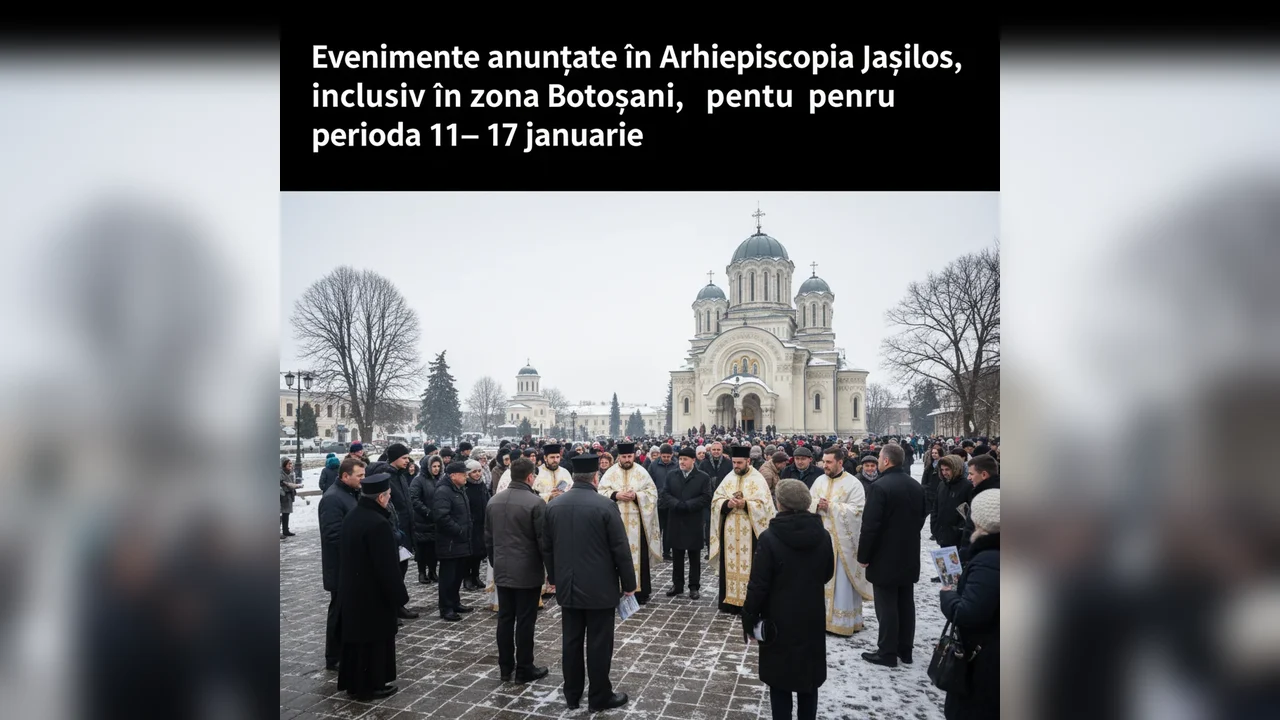 Program religios anunțat pentru Arhiepiscopia Iașilor, cu slujbă arhierească la Botoșani pe 11 ianuarie
