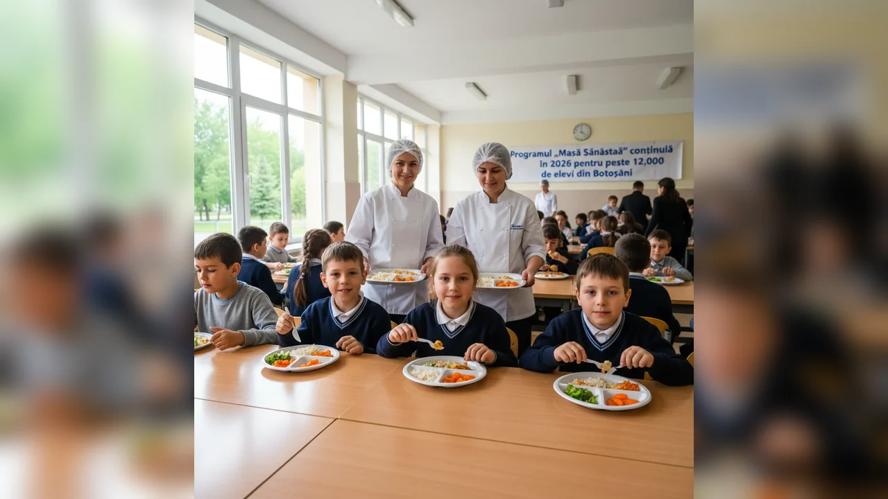 Programul „Masă Sănătoasă” continuă în 2026 la Botoșani pentru peste 12.000 de copii
