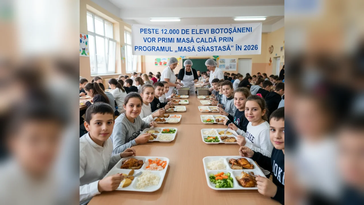 Programul „Masă Sănătoasă” extins la Botoșani: peste 12.000 de copii vor primi masă caldă din ianuarie 2026