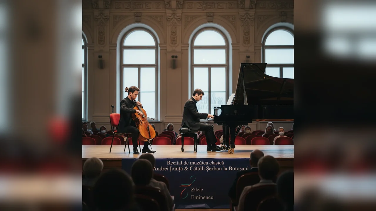 Recital de muzică clasică la Botoșani cu Andrei Ioniță și Cătălin Șerban, anunțat în cadrul Zilelor Eminescu