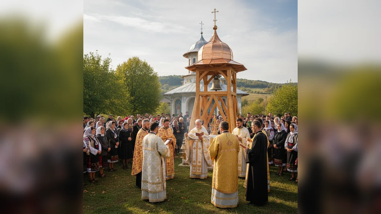 Sfințire de clopotniță la Coșula, eveniment religios important pentru credincioșii din Botoșani