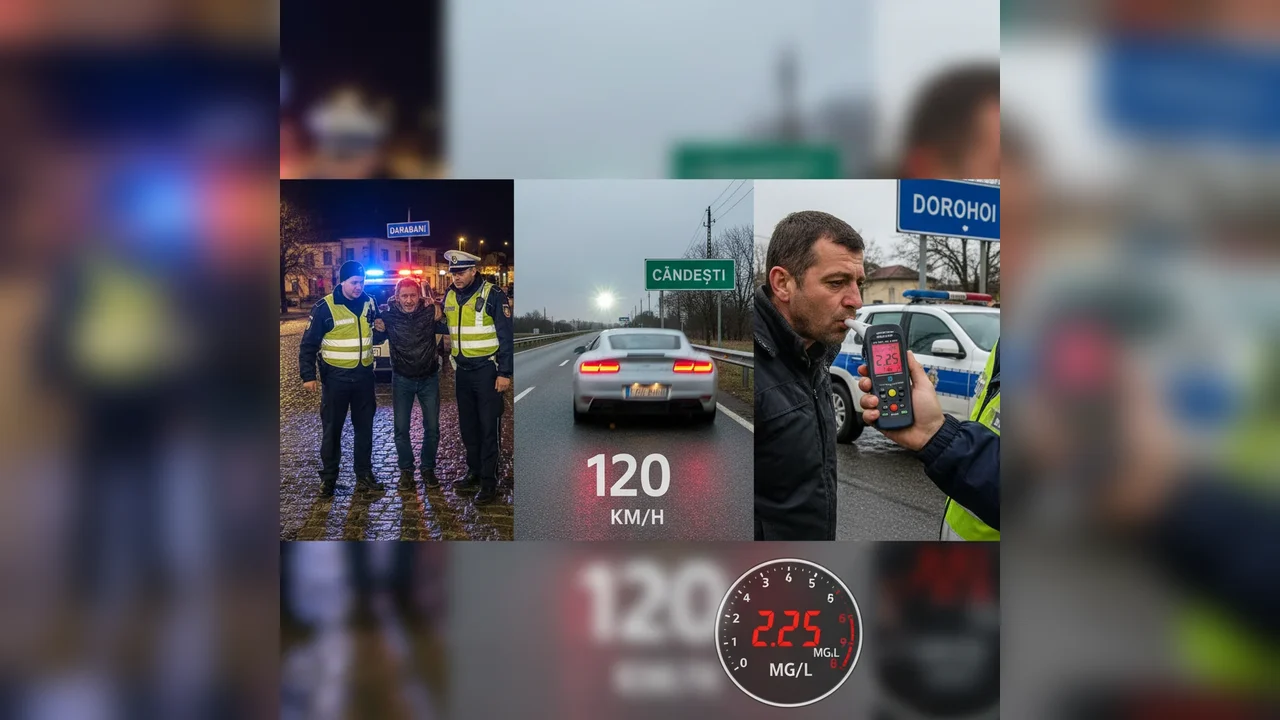 șofer beat la Darabani, vitezoman prins la Cândești și alcoolemie de 2,25 la Dorohoi
