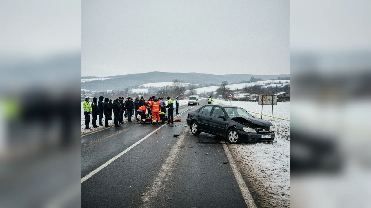 Șofer cu anvelope de vară implicat într-un accident cu victime pe DN 29F, lângă Botoșani