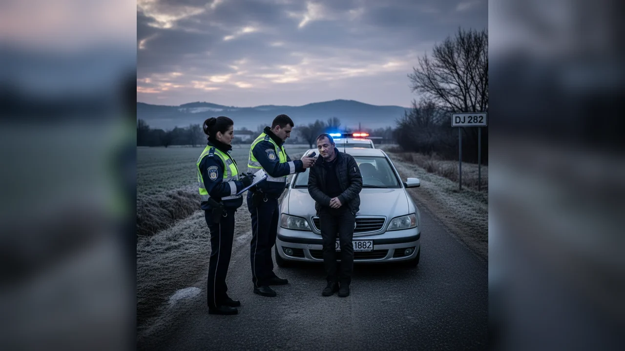 Șofer depistat băut pe DJ 282, în prima zi a anului, lângă Botoșani