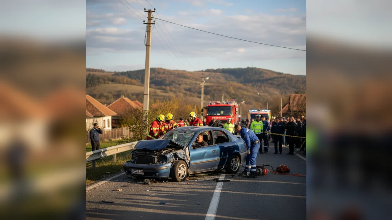 Șofer încarcerat în urma impactului