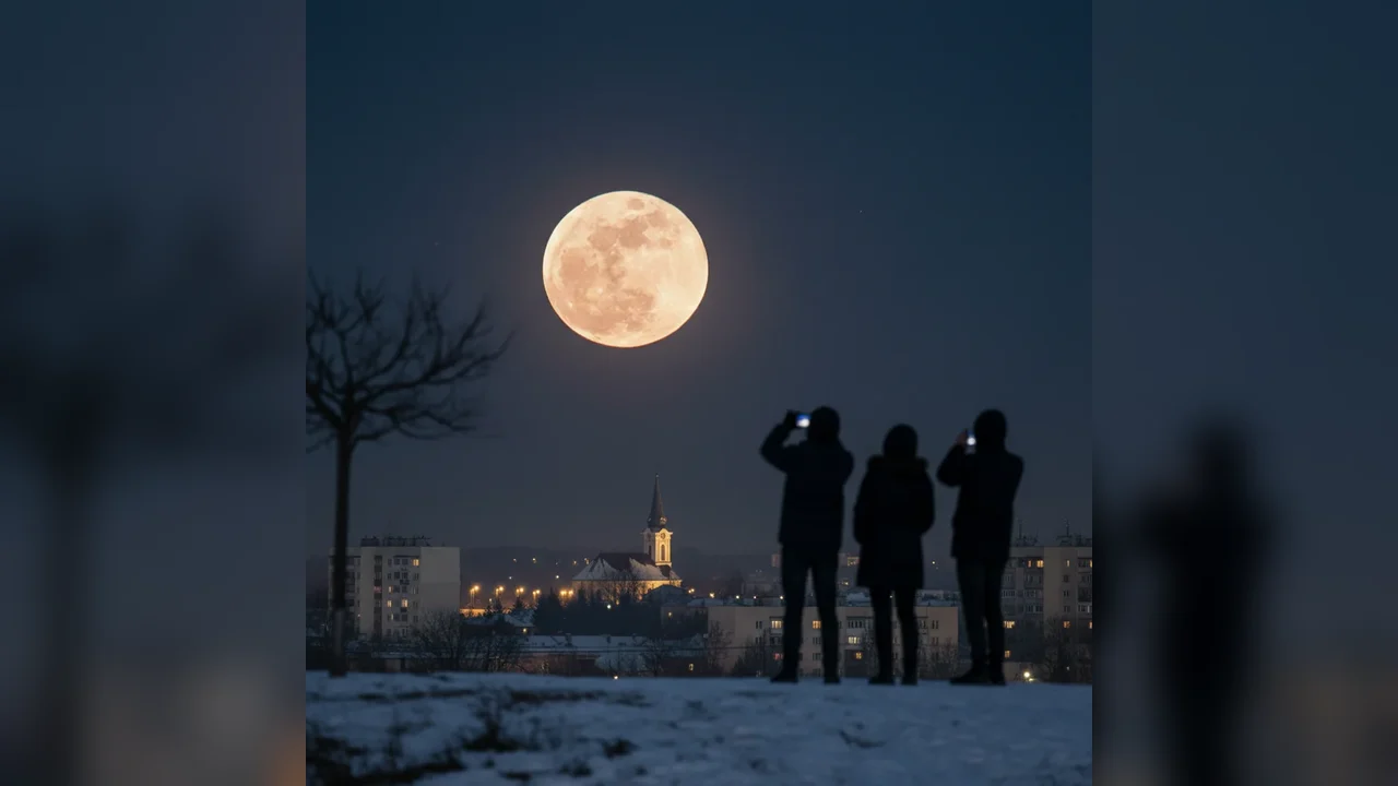 Superluna Lupului a luminat cerul din Botoșani în noaptea de 3 ianuarie