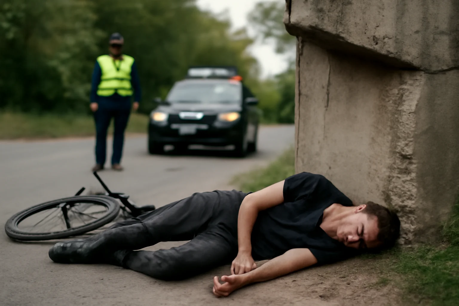Tânăr biciclist rănit la Stăuceni, în urma unui impact cu un cap de pod, în județul Botoșani