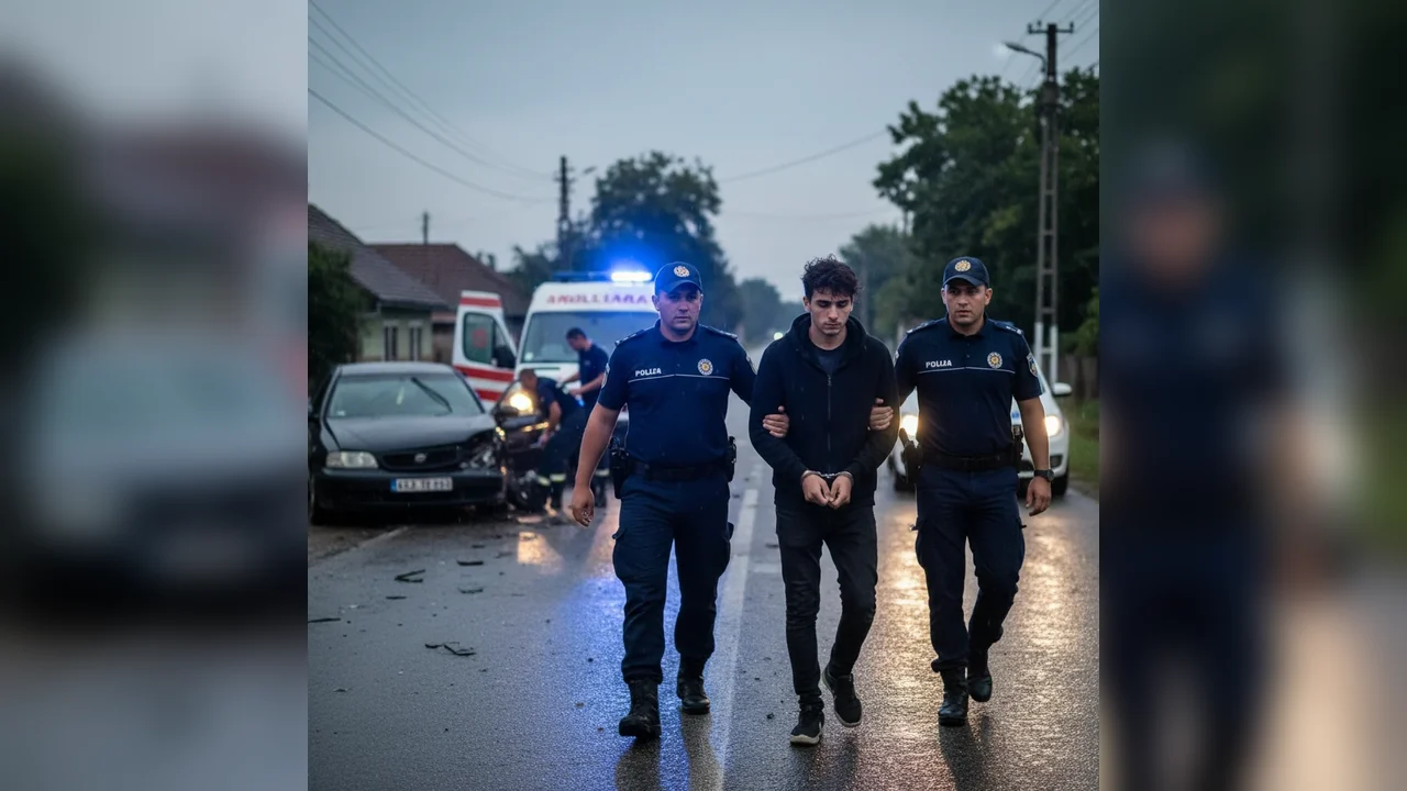 Tânăr de 23 de ani din Vlăsinești, reținut la Botoșani după un accident cu două victime și fugă de la locul faptei