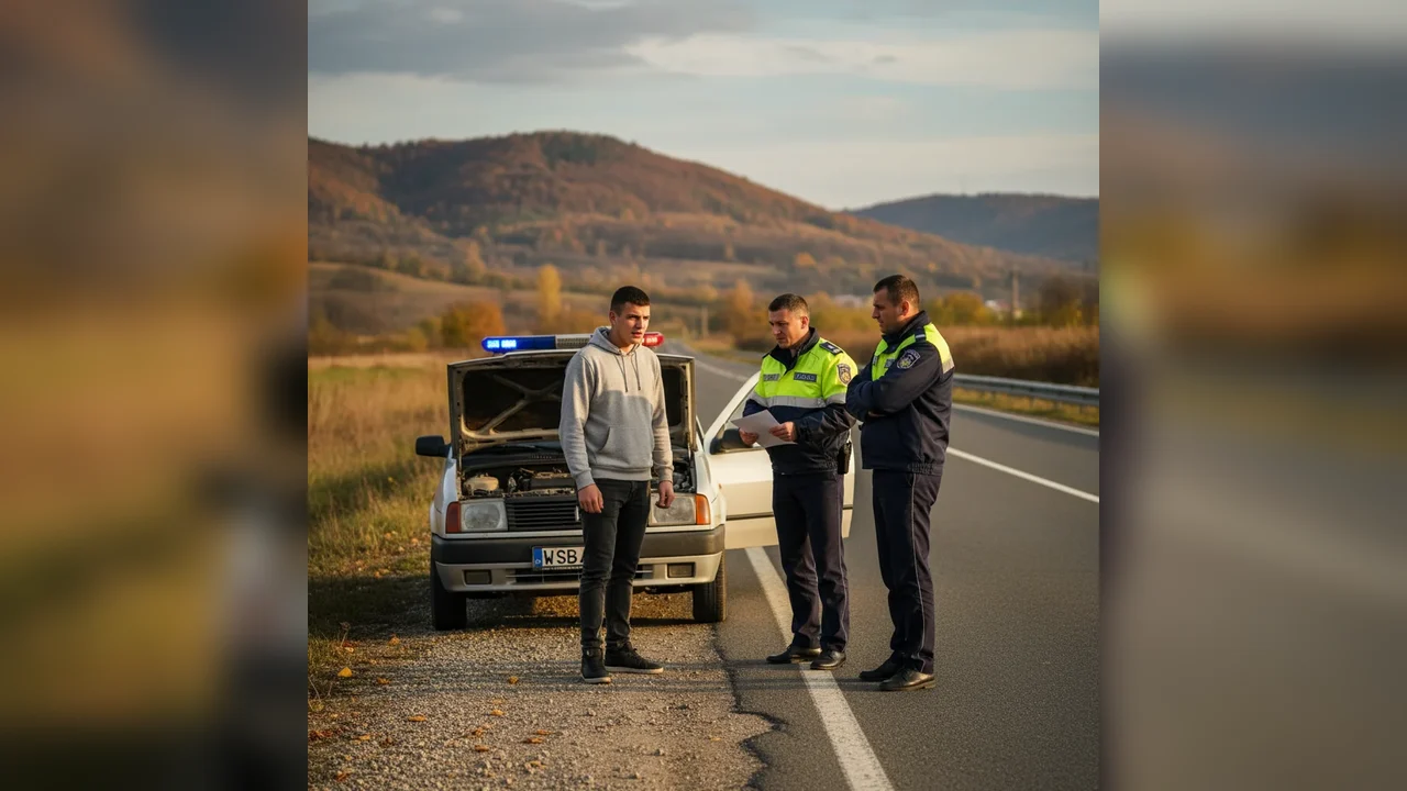 Tânăr șofer de 20 de ani cercetat penal după controlul rutier de rutină în trafic