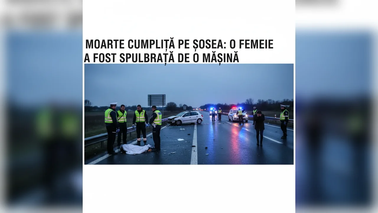 Tragedie pe șosea: o femeie a fost ucisă de un autovehicul