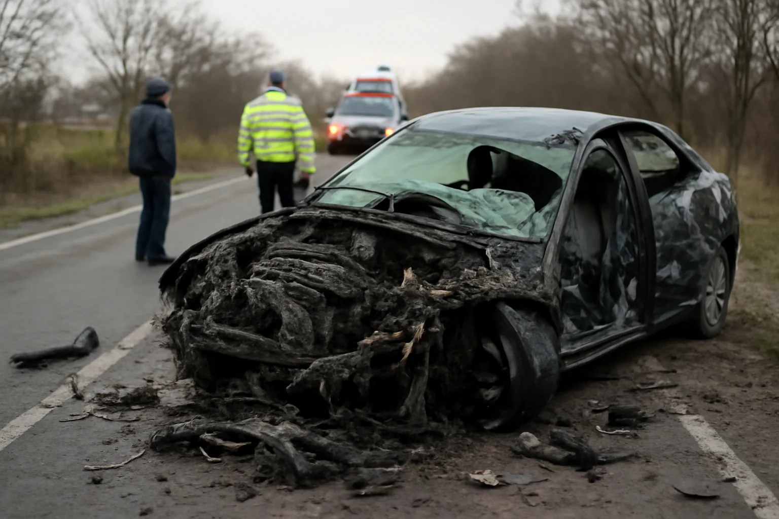 Trei cetățeni moldoveni morți într-un accident grav pe DN 24C, în comuna Santa-Mare, județul Botoșani