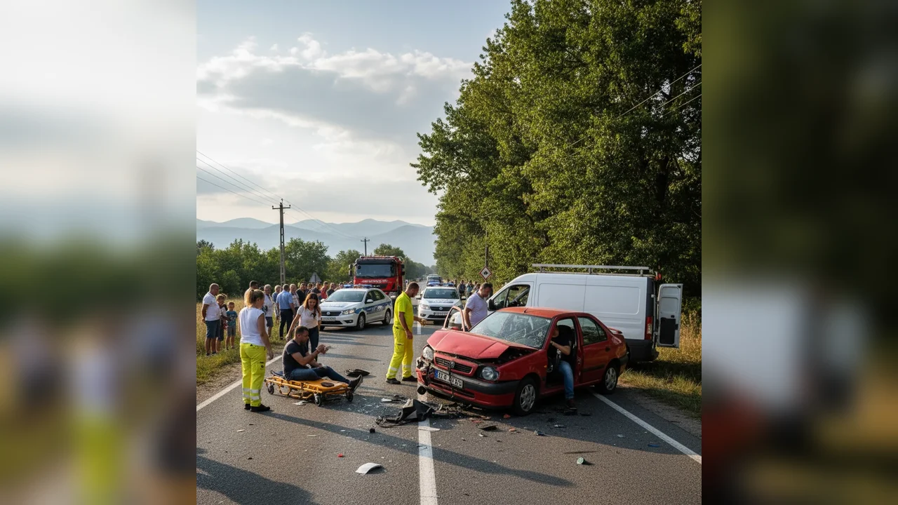 trei răniți grav în urma coliziunii
