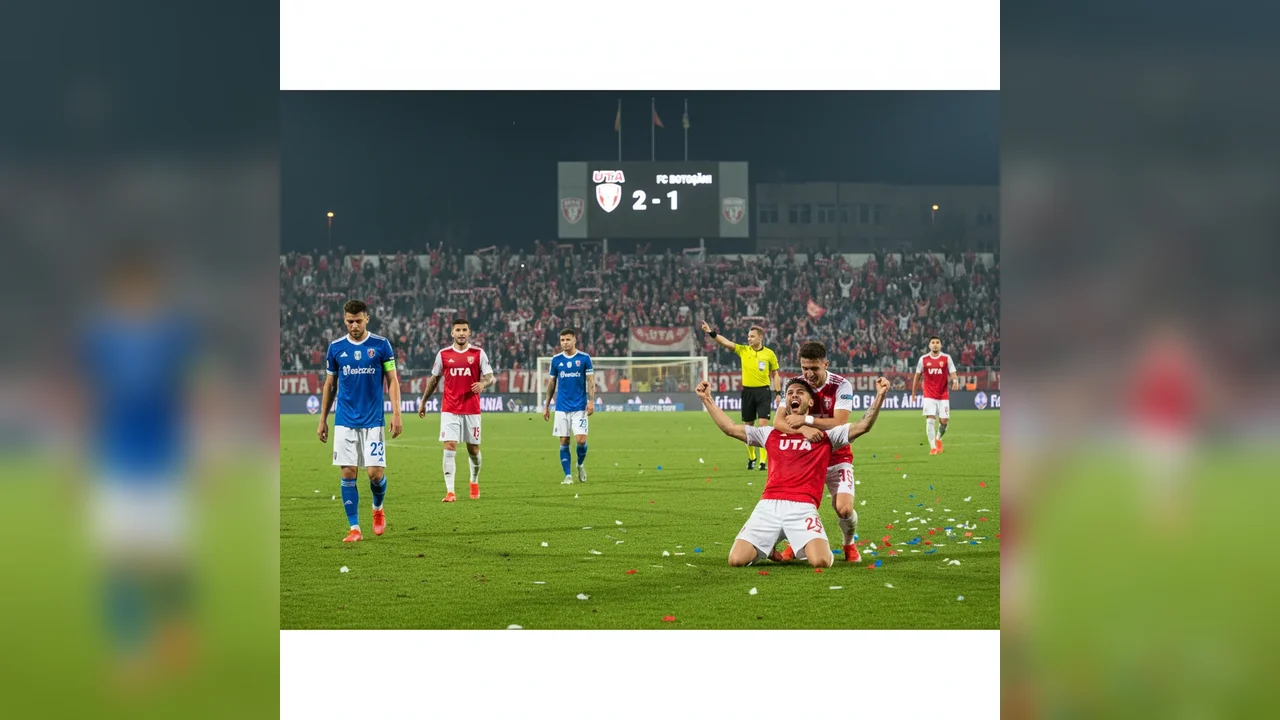 UTA câștigă la Arad în fața lui FC Botoșani, într-un duel important pentru top 6